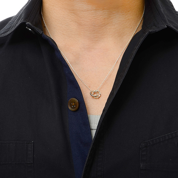 シルバーペアネックレス