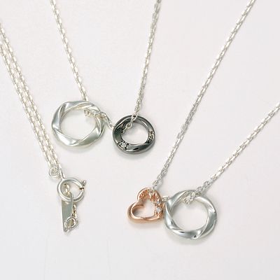 シルバーペアネックレス