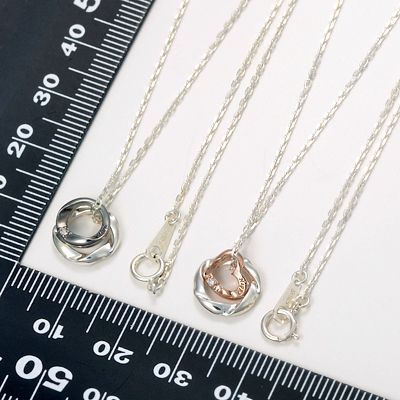 シルバーペアネックレス