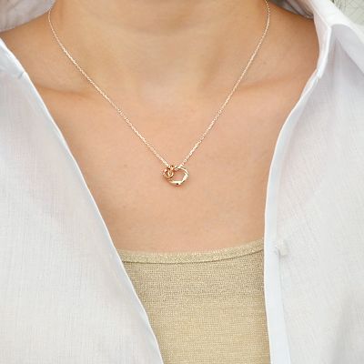 シルバーペアネックレス