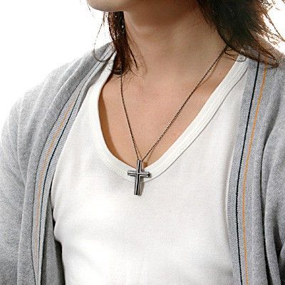 シルバーペアネックレス