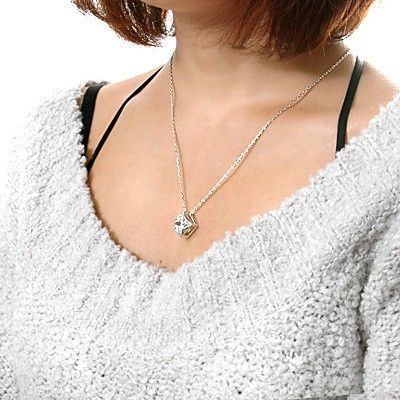 シルバーペアネックレス