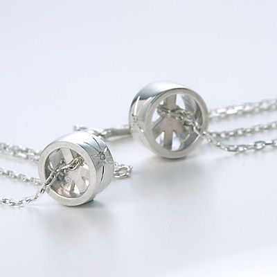 シルバーペアネックレス