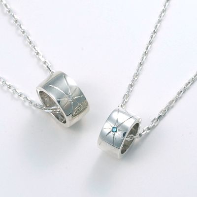 シルバーペアネックレス