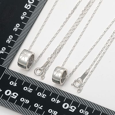 シルバーペアネックレス