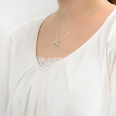 シルバーペアネックレス