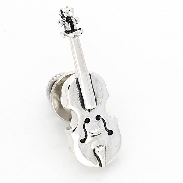 シルバーピンバッチ(バイオリン)