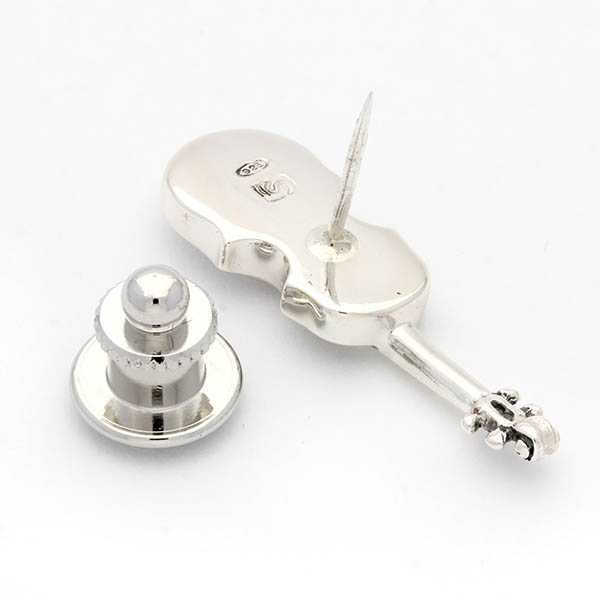 シルバーピンバッチ(バイオリン)