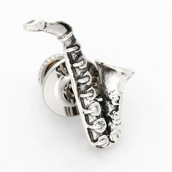 シルバーピンバッチ(サックス)