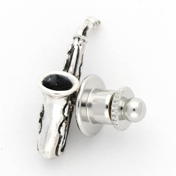 シルバーピンバッチ(サックス)