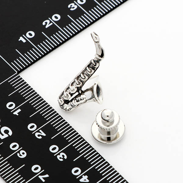 シルバーピンバッチ(サックス)