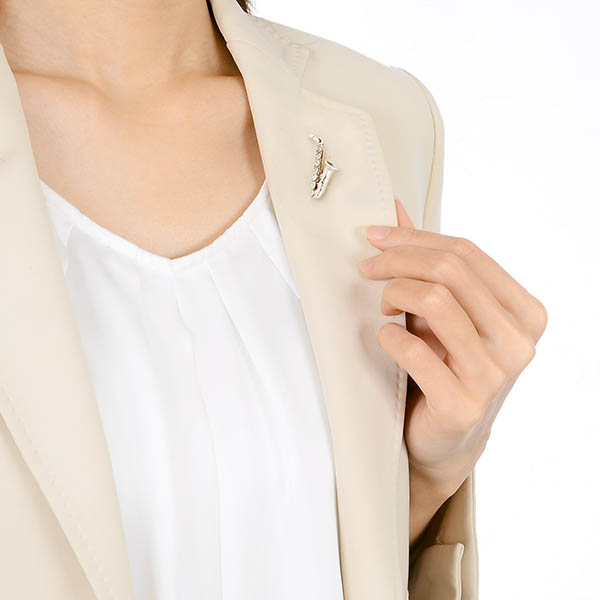 シルバーピンバッチ(サックス)