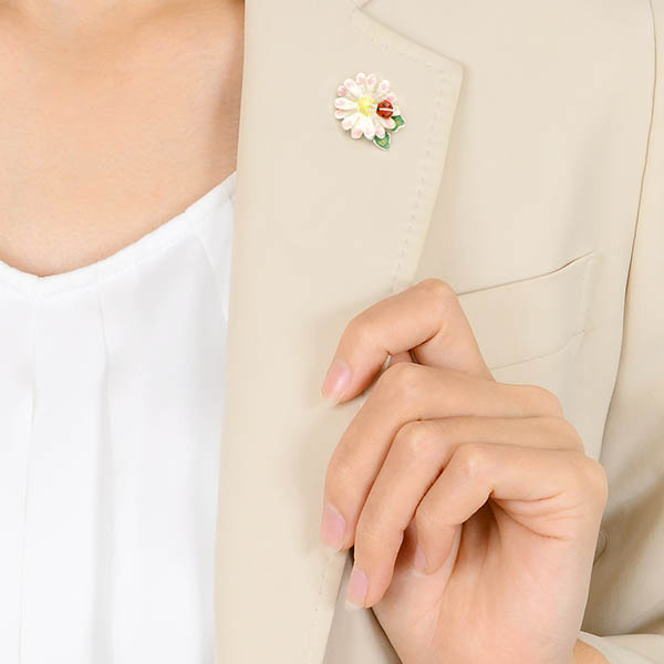 シルバーピンバッチ(デイジー)