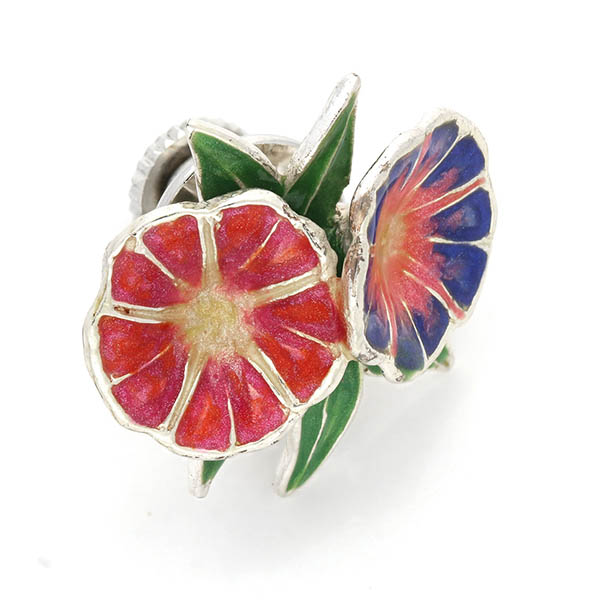 シルバーピンバッチ(アサガオ)