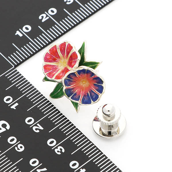 シルバーピンバッチ(アサガオ)