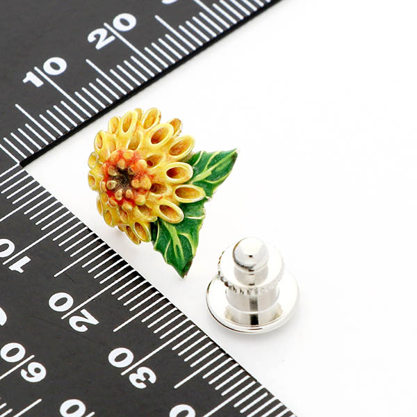 シルバーピンバッチ(キク)