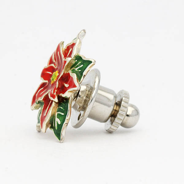 シルバーピンバッチ(ポインセチア)