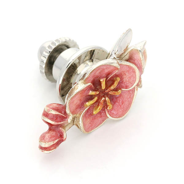 シルバーピンバッチ(ウメ)