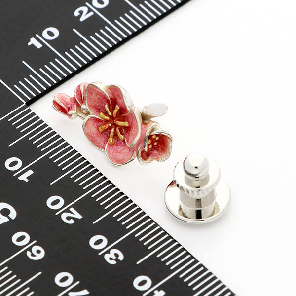 シルバーピンバッチ(ウメ)