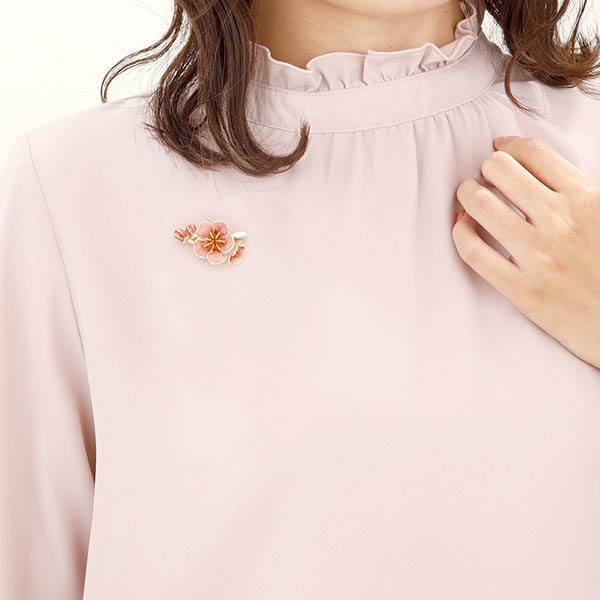 シルバーピンバッチ(ウメ)