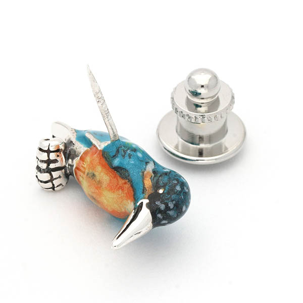 シルバーピンバッチ(カワセミ)