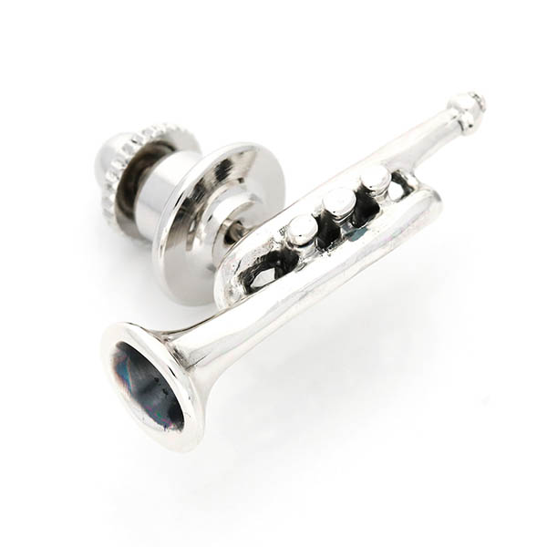 シルバーピンバッチ(トランペット)