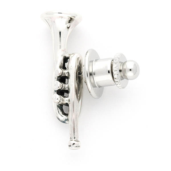 シルバーピンバッチ(トランペット)