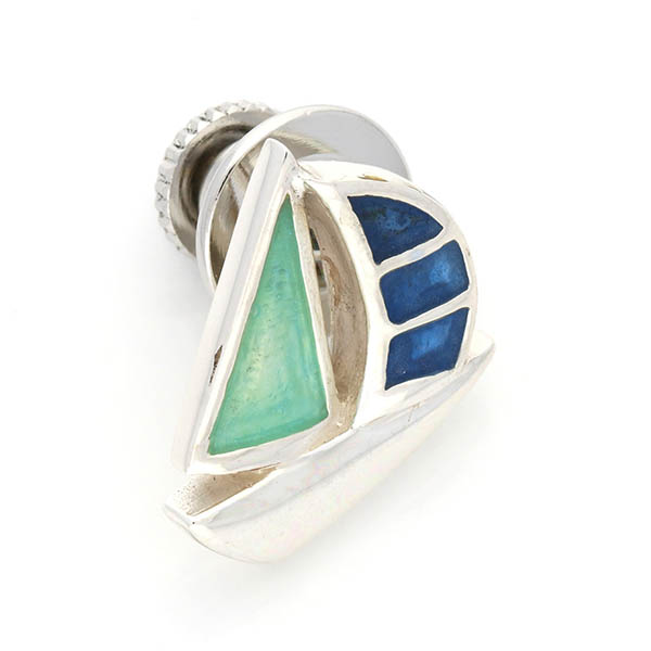 シルバーピンバッチ(ヨット)