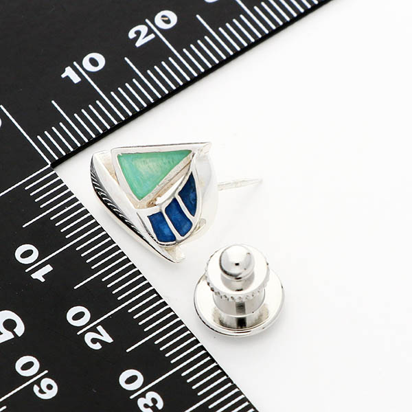 シルバーピンバッチ(ヨット)