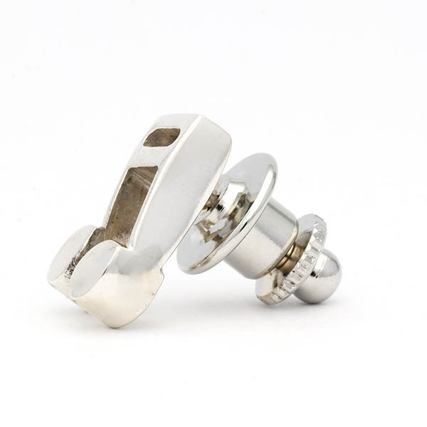 シルバーピンバッチ(二分音符)