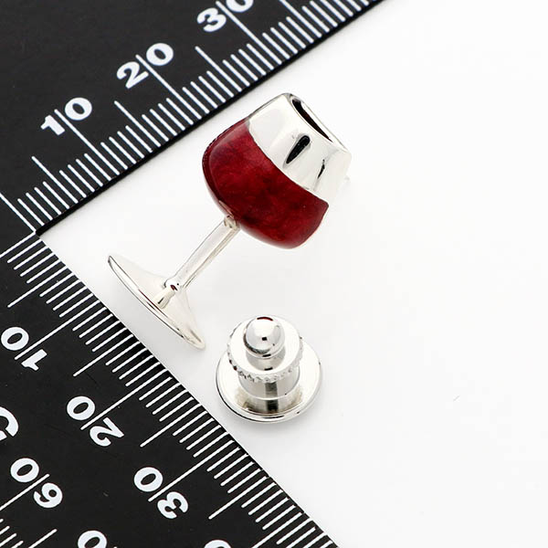 シルバーピンバッチ(ワイングラス)