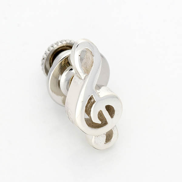 シルバーピンバッチ(ト音記号)