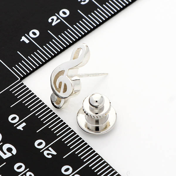シルバーピンバッチ(ト音記号)