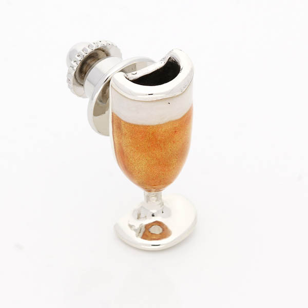 シルバーピンバッチ(ビアグラス)