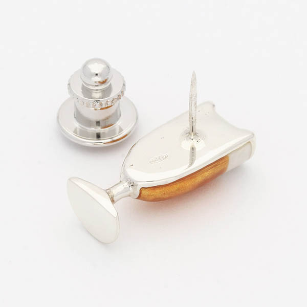 シルバーピンバッチ(ビアグラス)