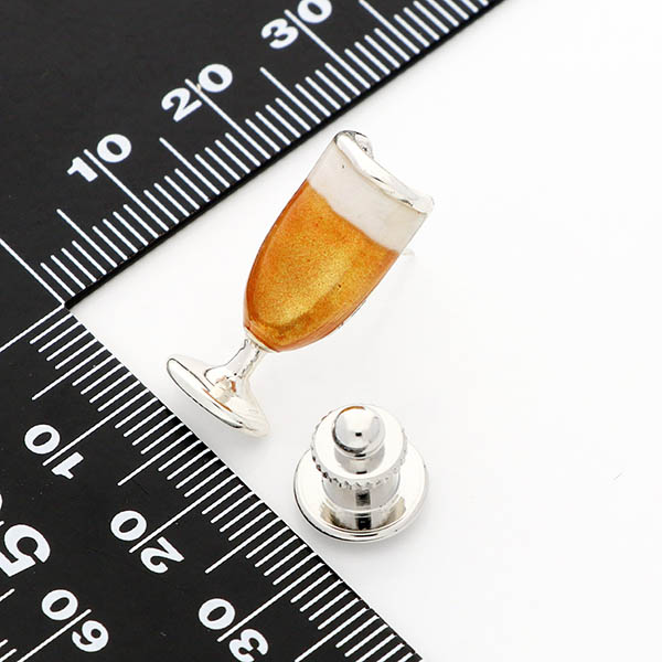 シルバーピンバッチ(ビアグラス)