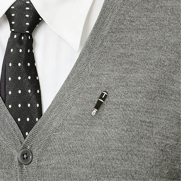 シルバーピンバッチ(ペン)