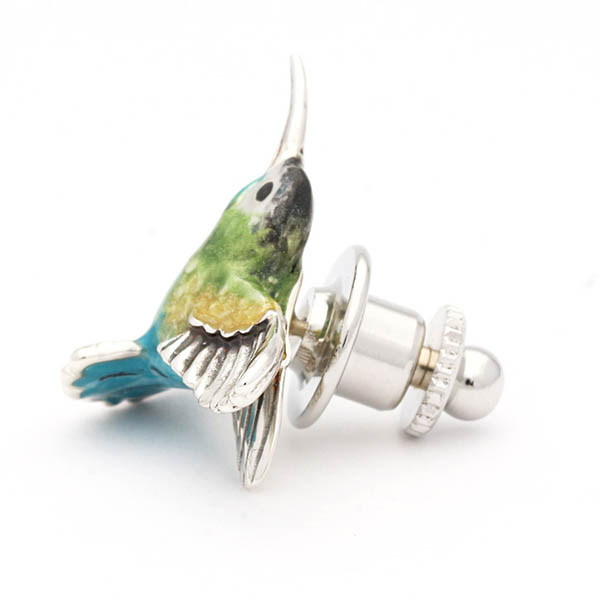 シルバーピンバッチ(ハミングバード)