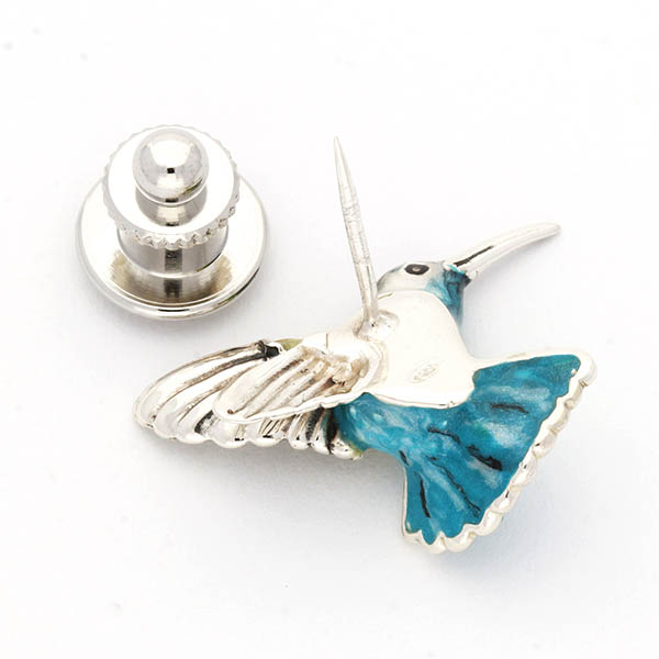 シルバーピンバッチ(ハミングバード)