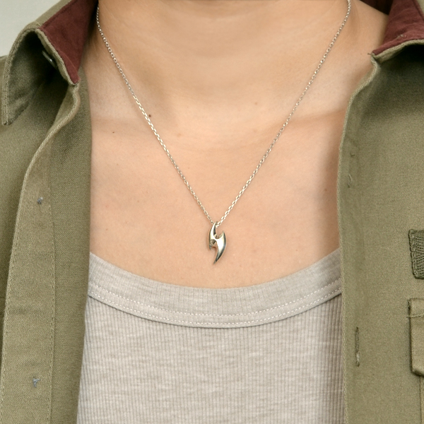 シルバーペアネックレス