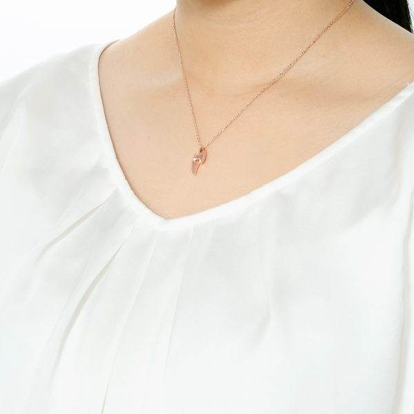 シルバーペアネックレス