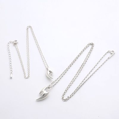 シルバーペアネックレス