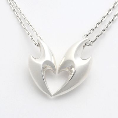 シルバーペアネックレス