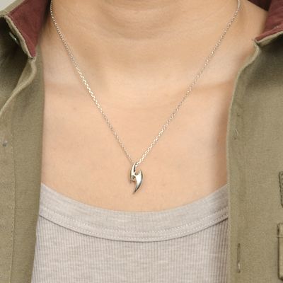 シルバーペアネックレス