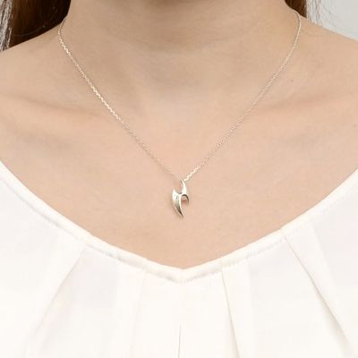 シルバーペアネックレス