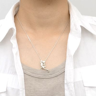 シルバーペアネックレス