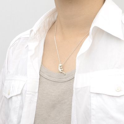 シルバーペアネックレス