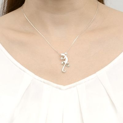 シルバーペアネックレス