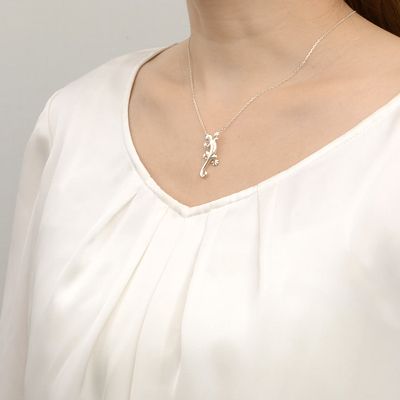 シルバーペアネックレス