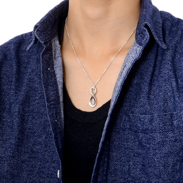 シルバーペアネックレス